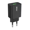 Hálózati töltőfej, 1x USB, 2.4A / 12W, fekete, BWOO BO-CDA249