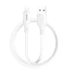 iPhone 8pin gyorstöltő adatkábel, 3A, 1M, fehér, BWOO BO-X329L