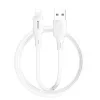 iPhone 8pin gyorstöltő adatkábel, 3A, 1M, fehér, BWOO BO-X329L