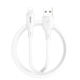   iPhone 8pin gyorstöltő adatkábel, 3A, 1M, fehér, BWOO BO-X329L