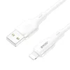 iPhone 8pin gyorstöltő adatkábel, 3A, 1M, fehér, BWOO BO-X329L