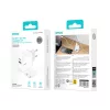 Hálózati töltőfej 1x USB, 1xType-C + Type-C - Type-C adatkábel, PD / QC, 3A / 20W + 18W, fehér, BWOO BO-CDA182C-C
