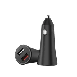   Xiami MI 37W Dual Port szivartöltő fej, 2x USB, 37W / 3A, fekete, GDS4147GL