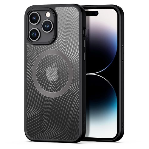 iPhone 15 Pro Max (6.7") hátlap tok, TPU tok, Magsafe, fekete/átlátszó, DUX Ducis Aimo Magsafe