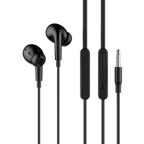 UiiSii UX jack (3.5 mm) fekete hangerőszabályzós stereo headset, fülhallgató
