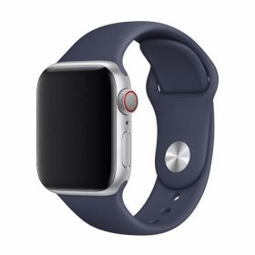   Apple Watch 1/2/3/4/5 okosóra szilikon szíj, sötét kék (Midnight blue), 38/40/41mm, Devia Deluxe Sport
