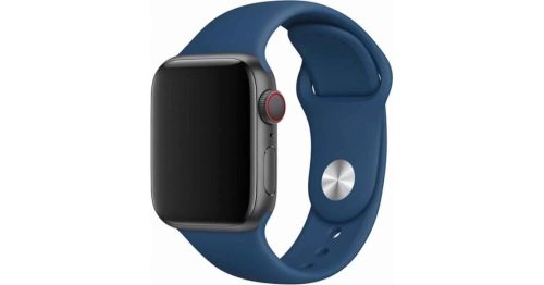 Apple Watch 1/2/3/4/5 okosóra szilikon szíj, kék (Horizon blue), 42/44/45/49mm, Devia Deluxe Sport