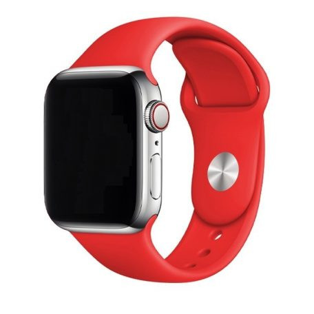 Apple Watch 1/2/3/4/5 okosóra szilikon szíj, piros, 42/44/45/49mm, Devia Deluxe Sport