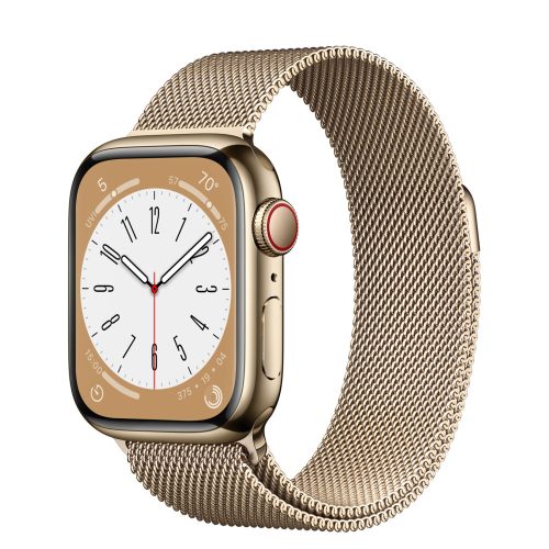 Apple Watch 1/2/3/4/5 okosóra fém, arany, 38/40/41mm, Devia Elegant Milanese