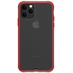   iPhone 11 Pro (5,8") hátlap tok, átlátszó / piros kerettel, Devia Soft Elegant