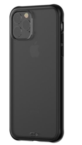 iPhone 11 Pro Max 2019 (6,5") hátlap tok, átlátszó / fekete kerettel, Devia Soft Elegant