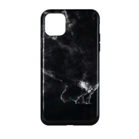   iPhone 11 Pro (5,8") hátlap tok, TPU tok, márvány mintás, fekete, Devia Marble