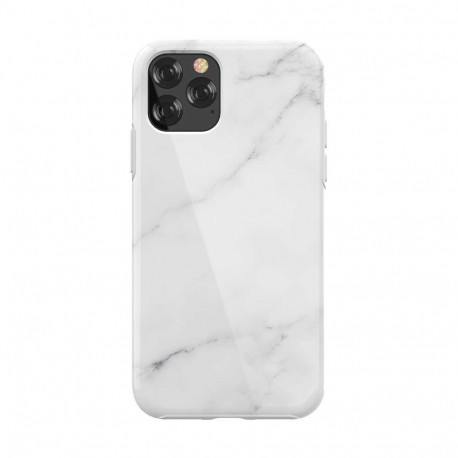 iPhone 11 Pro (5,8") hátlap tok, TPU tok, márvány mintás, fehér, Devia Marble