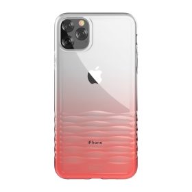   iPhone 11 Pro (5,8") hátlap tok, TPU tok, átlátszó / piros, színátmenetes, Devia Ocean
