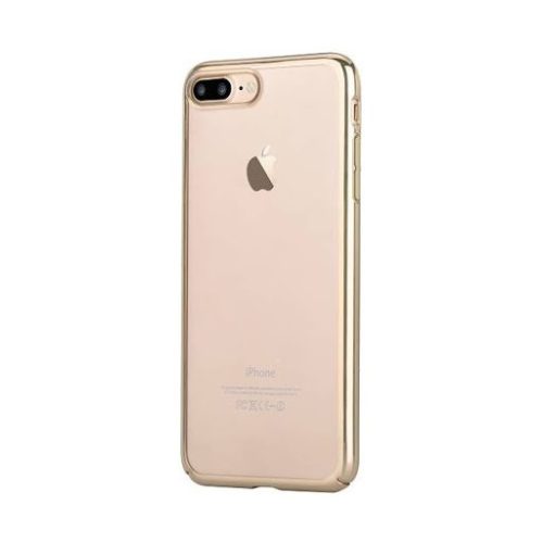 Devia Glimmer iPhone 7 8 SE 2020 / SE 2022 (4,7") átlátszó kemény hátlap tok arany kerettel