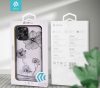  iPhone 12 Mini (5,4") hátlap tok, TPU tok, virágos / köves mintás, fekete, Devia Crystal Flora
