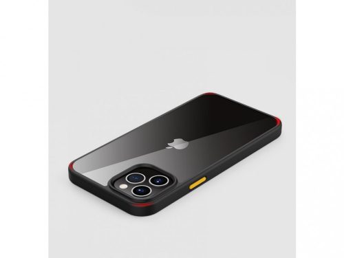 Devia Shark iPhone 12 Mini (5,4") átlátszó hátlap tok fekete kerettel