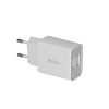 Hálózati töltőfej 2x USB + Type-C adatkábel, 5V / 2.4A / 12W, fehér, Devia