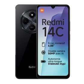   Xiaomi Redmi 14C mobiltelefon, 8GB/256GB, dual sim, fekete (Midnight Black)
