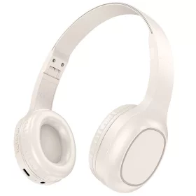   Vezeték nélküli fejhallgató, BT5.3, fehér (Milky White), Hoco W46