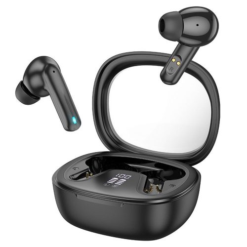 Stereo bluetooth headset vezeték nélküli töltőtokkal, TWS, fekete, Hoco EQ6