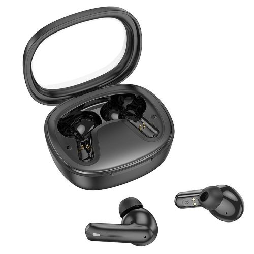 Stereo bluetooth headset vezeték nélküli töltőtokkal, TWS, fekete, Hoco EQ6