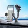 Szélvédőre / műszerfalra helyezhető autós tartó, 360° fordítható, 4.7"-7", fekete, Hoco H27