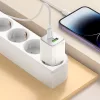 Hálózati gyors töltőfej, 1x USB / 1x Type-C, PD20W / QC3.0, 3A, GaN technológia, fehér, Hoco N41