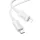 Type-C - iPhone 8pin gyorstöltő adatkábel, 27W / 2.4A, 1M, fehér, Hoco X107