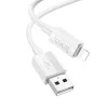 iPhone 8pin gyorstöltő adatkábel, fehér, 1M, 2.4A, Hoco X107