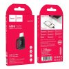iPhone 8pin - Type-C OTG adapter, fekete, 3A, Hoco UA31E