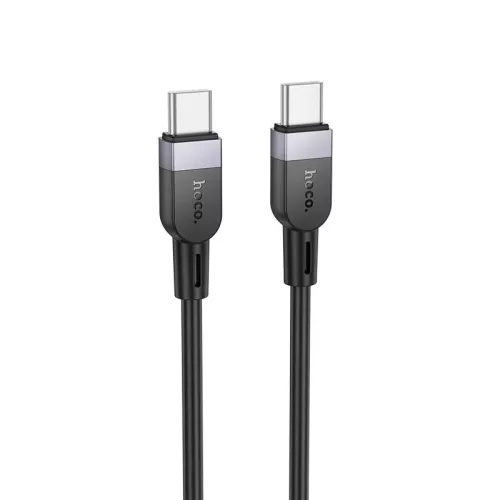 Type-C - Type-C gyorstöltő adatkábel, 3A / 60W, 2M, fekete, Hoco X109
