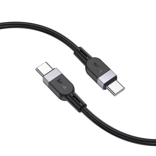 Type-C - Type-C gyorstöltő adatkábel, 3A / 60W, 2M, fekete, Hoco X109