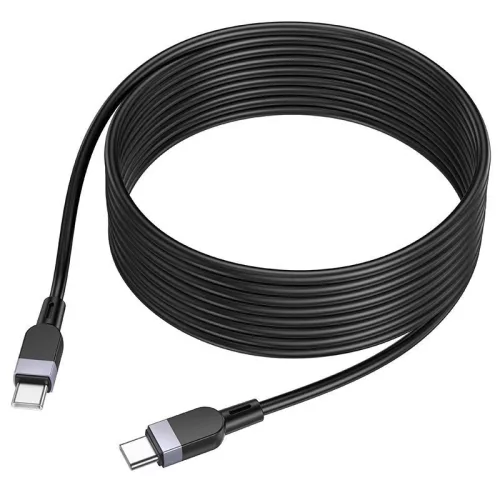 Type-C - Type-C gyorstöltő adatkábel, 3A / 60W, 2M, fekete, Hoco X109