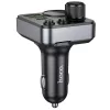 Bluetooth FM transmitter, 2xUSB / 1xType-C, QC3.0 / PD 48W, BT5.4, fekete, HOCO E86 