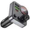 Bluetooth FM transmitter, 2xUSB / 1xType-C, QC3.0 / PD 48W, BT5.4, fekete, HOCO E86 