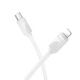   Type-C - iPhone 8pin gyorstöltő adatkábel, 1M, 27W / 2.4A, fehér, Hoco X114