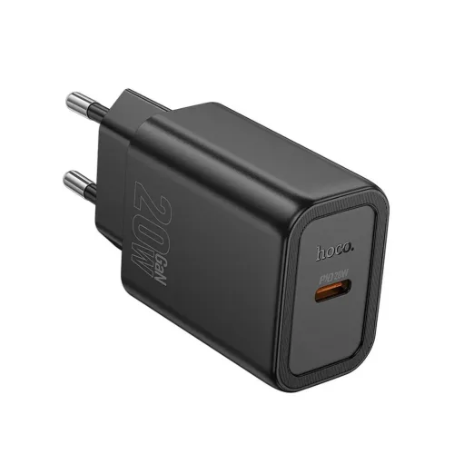 Univerzális hálózati gyors töltőfej, 1xType-C, PD / QC / 20W / 3A, fekete, Hoco N60