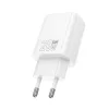 Hálózati töltőfej 1xUSB / 1xType-C, QC 3.0 / PD 3A / 20W, GaN, fehér, Hoco N61
