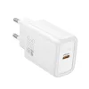 Univerzális hálózati gyors töltőfej, 1xType-C, PD3.0 / QC3.0 / 30W / 3A, fehér, Hoco N62 Gentle