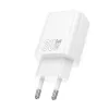 Univerzális hálózati gyors töltőfej, 1xType-C, PD3.0 / QC3.0 / 30W / 3A, fehér, Hoco N62 Gentle