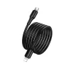 Type-C - iPhone 8pin gyorstöltő adatkábel, fekete, 1M, PD 27W / 2.4A, Hoco X120