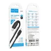 Type-C - iPhone 8pin gyorstöltő adatkábel, fekete, 1M, PD 27W / 2.4A, Hoco X120