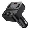 Bluetooth FM transmitter, 2xUSB / 1xType-C, QC3.0 / PD 20W, BT5.4, fekete, HOCO E87