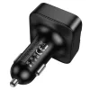 Bluetooth FM transmitter, 2xUSB / 1xType-C, QC3.0 / PD 20W, BT5.4, fekete, HOCO E87