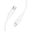 Type-C - iPhone 8pin gyorstöltő adatkábel, fehér, PD 27W, 1M, Hoco X124