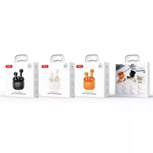 Stereo bluetooth headset vezeték nélküli töltőtokkal, TWS, fekete, XO G50