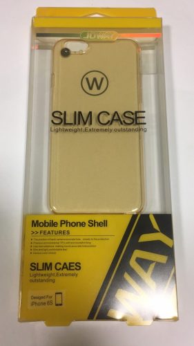 iPhone 6 / 6S (4,7") hátlap tok, szilikon tok, arany, Joway BHK05