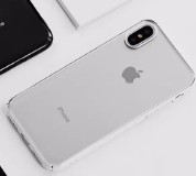 iPhone X / XS (5,8") hátlap tok, TPU tok, fehér keretes / átlátszó, Joway BHK32