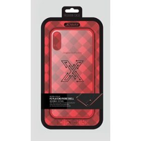   iPhone X / XS (5,8") hátlap tok, TPU tok, piros keretes / átlátszó, Joway BHK32